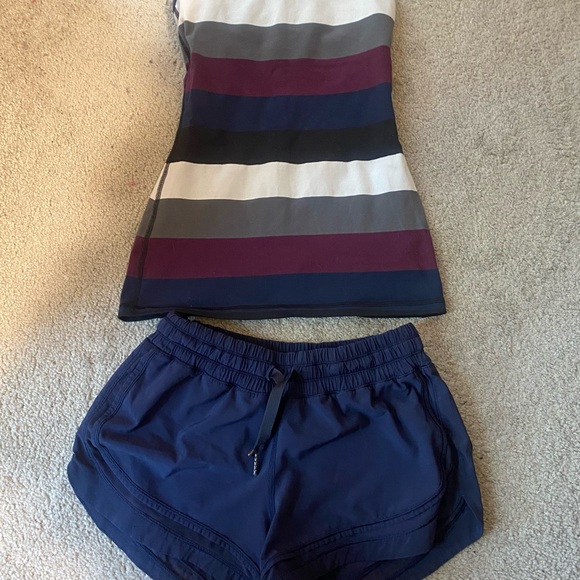 Lululemon outfit - tank and Navy shorts - Picture 2 of 8